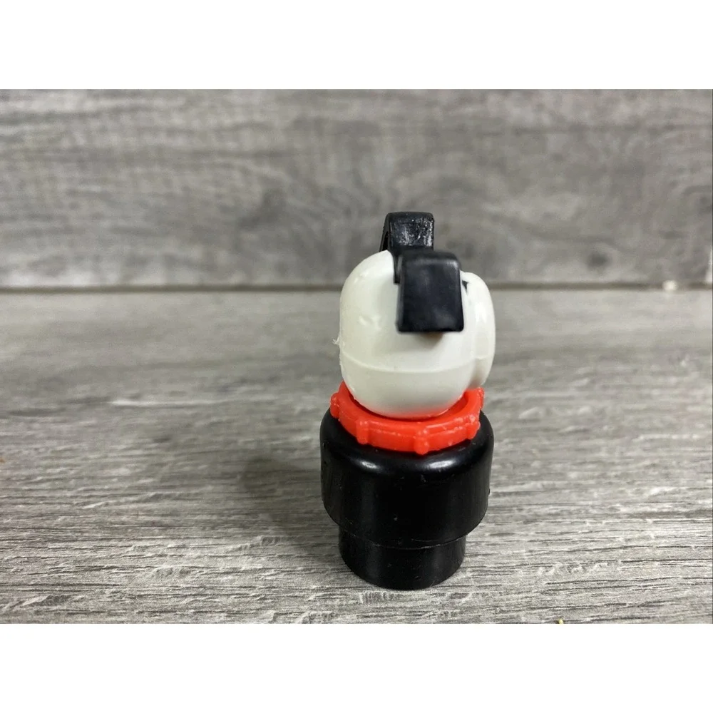 Vintage Fisher Price Little People Lucky Dog Black‎ And White with Red Collar